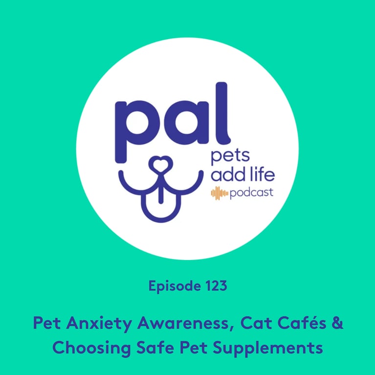 123. Pet Anxiety Awareness, Cat Cafés & Choosing Safe Pet Supplements