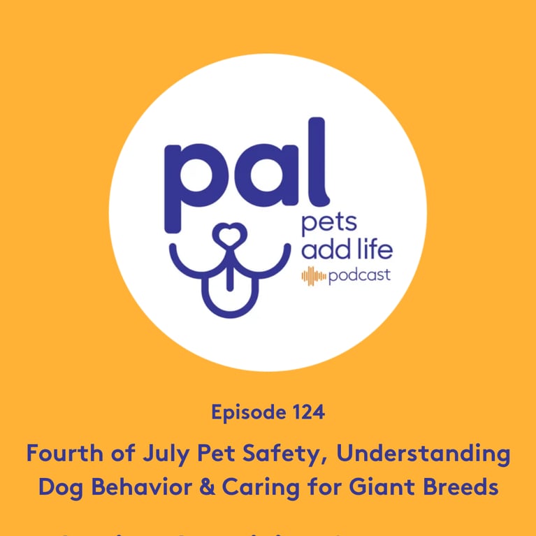 124. Fourth of July Pet Safety, Understanding Dog Behavior & Caring for Giant Breeds